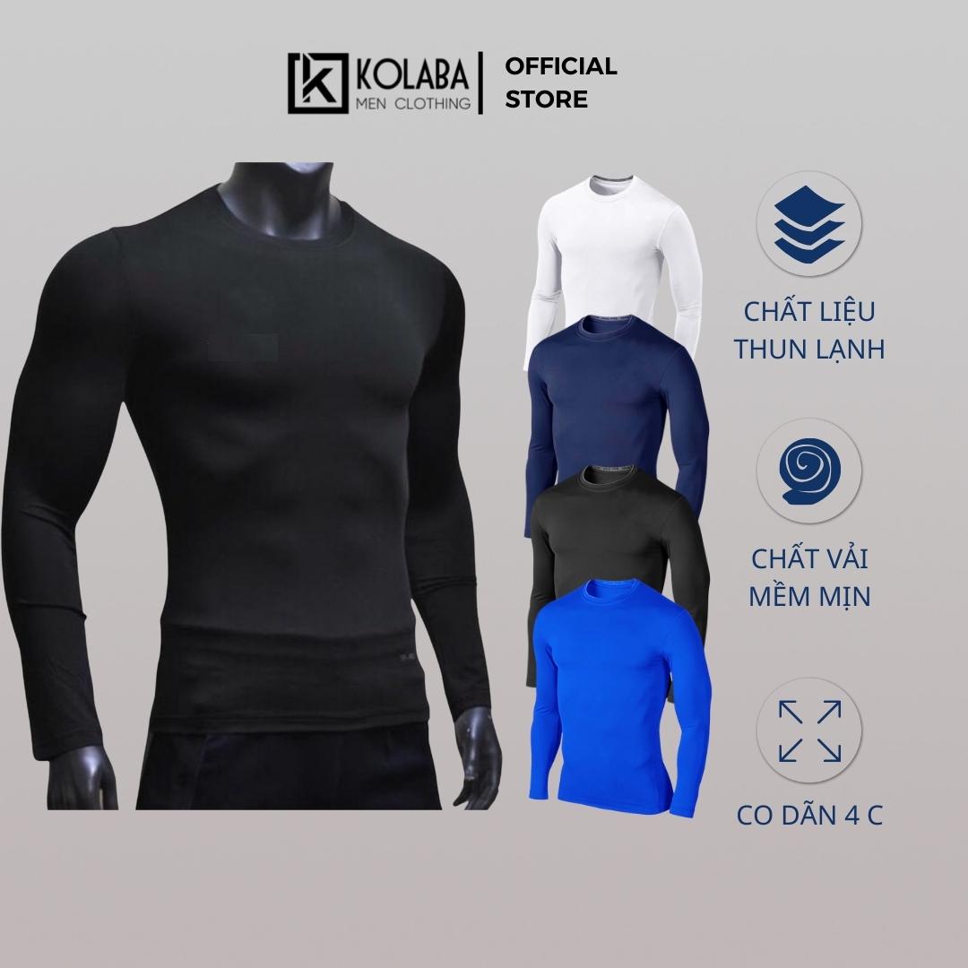 Áo giữ nhiệt nam thể thao dài tay nhiều màu size từ 45 đến 90kg gn01 kolaba