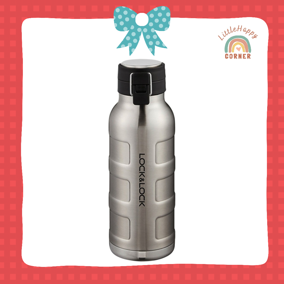 Bình Giữ Nhiệt Bằng Thép Không Gỉ Lock&Lock Bumper Bottle 470Ml/650Ml - Hàng Chính Hãng