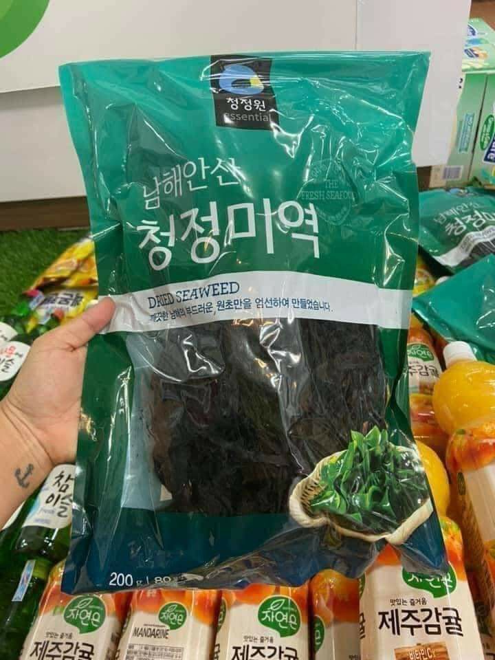Rong Biển Khô Nấu Canh Hàn Quốc Gói 200G - 미역 - Tốt cho sức khoẻ