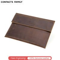 CONTACTS FAMILY Genuine Leather Laptop Sleeve Case For The New MacBook 14.2/16.2 Inch 2021 Pro 14 A2442 A2779 Pro 16 A2485 A2780