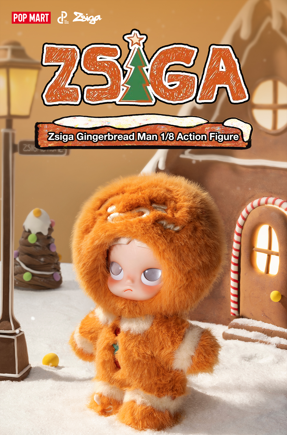 POP MART Ginger ぬいぐるみ 🩷PRE ORDER🩷 Zsiga Gingerbread Man 1/8 Action Figure Message us