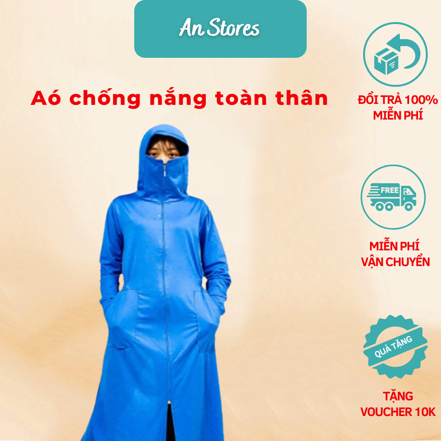 Áo chống nắng dài, áo chống nắng toàn thân cao cấp