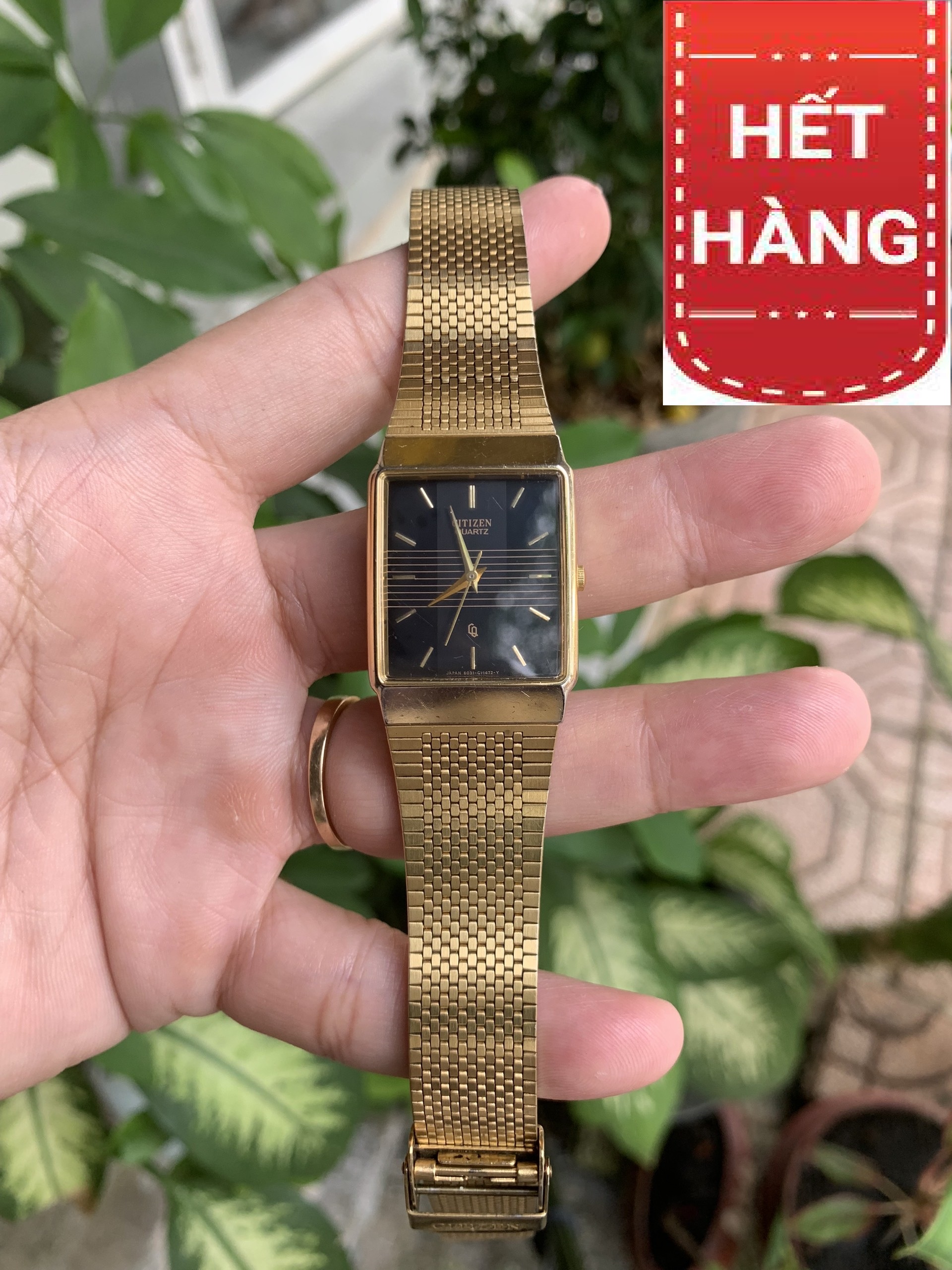 NỮ - ĐỒNG HỒ DÁNG TANK - HÃNG CITIZEN JAPAN - ĐỘ MỚI 95%