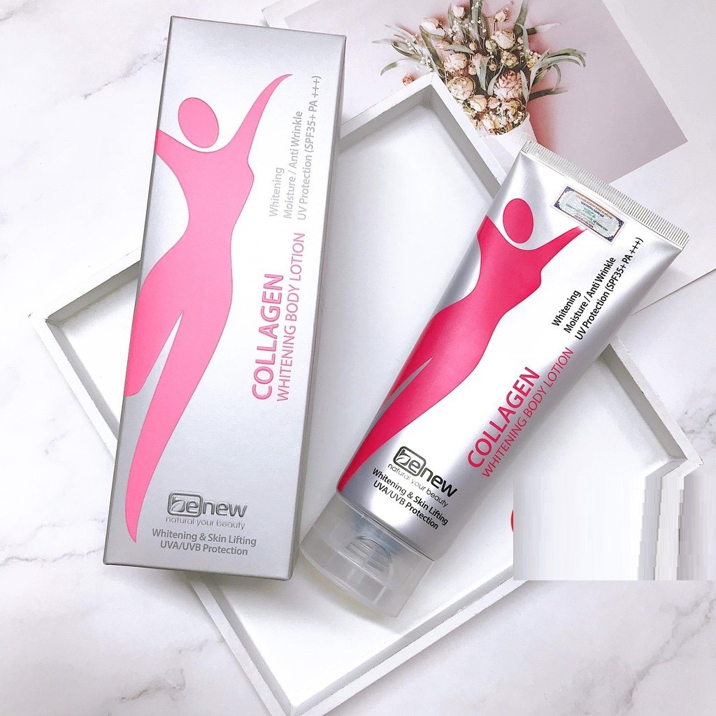 Kem Dưỡng Thể Trắng Da Nâng Tone Tức Thì Benew Collagen Whitening Body Lotion 200ml