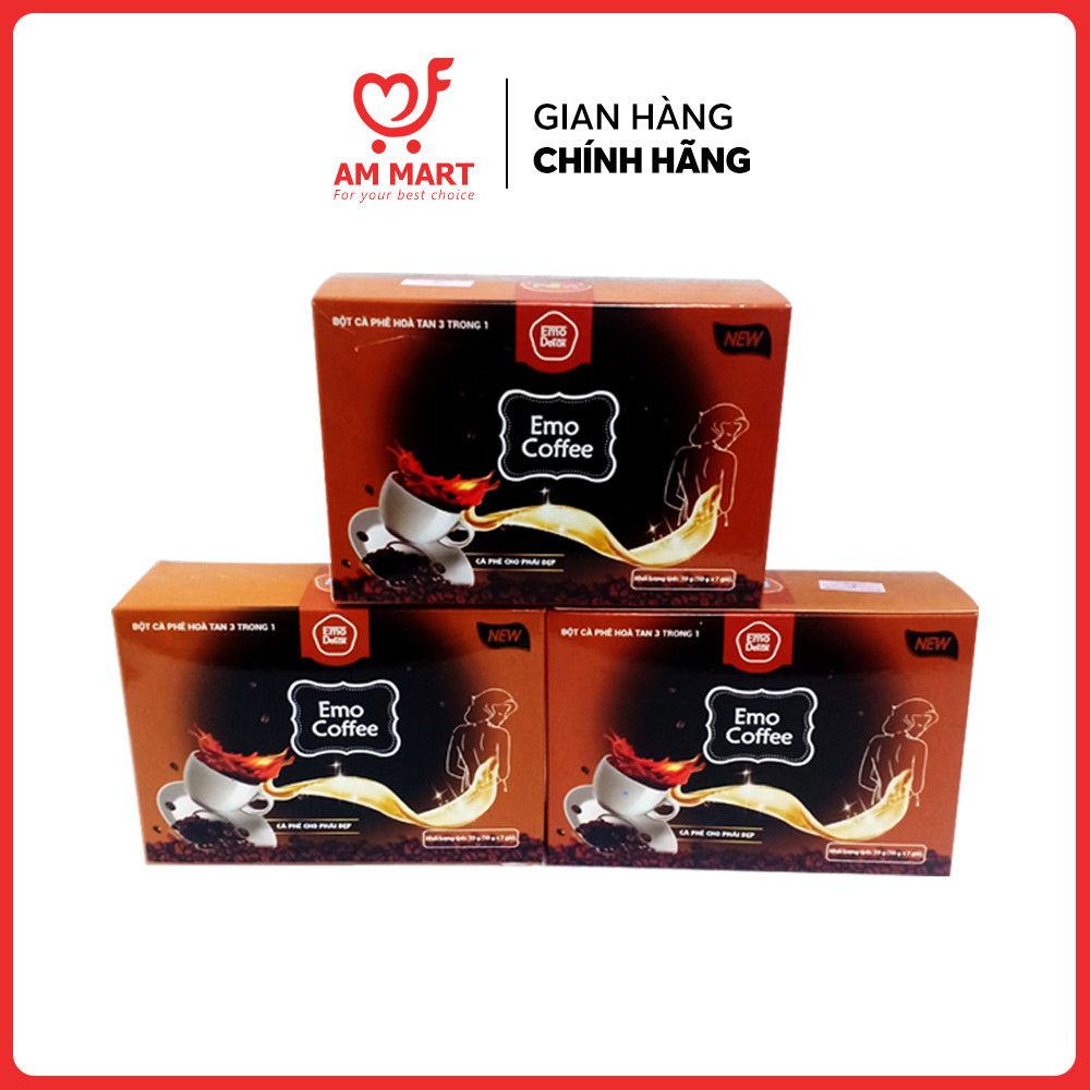 Combo 3hộp cà phê giảm cân nhanh Emoslim Detox từ 2-5kg/7 ngày AM MART
