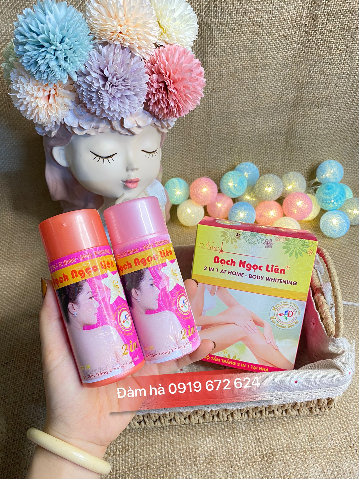 Tắm trắng body Bạch Ngọc Liên 2in1 tại nhà