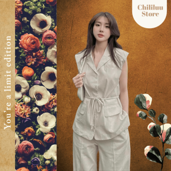 Set gile đũi linen sang chảnh Polka Dot