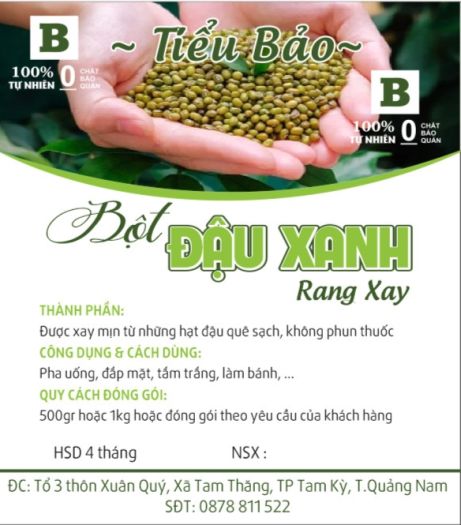 1KG Bột đậu xanh rang xay