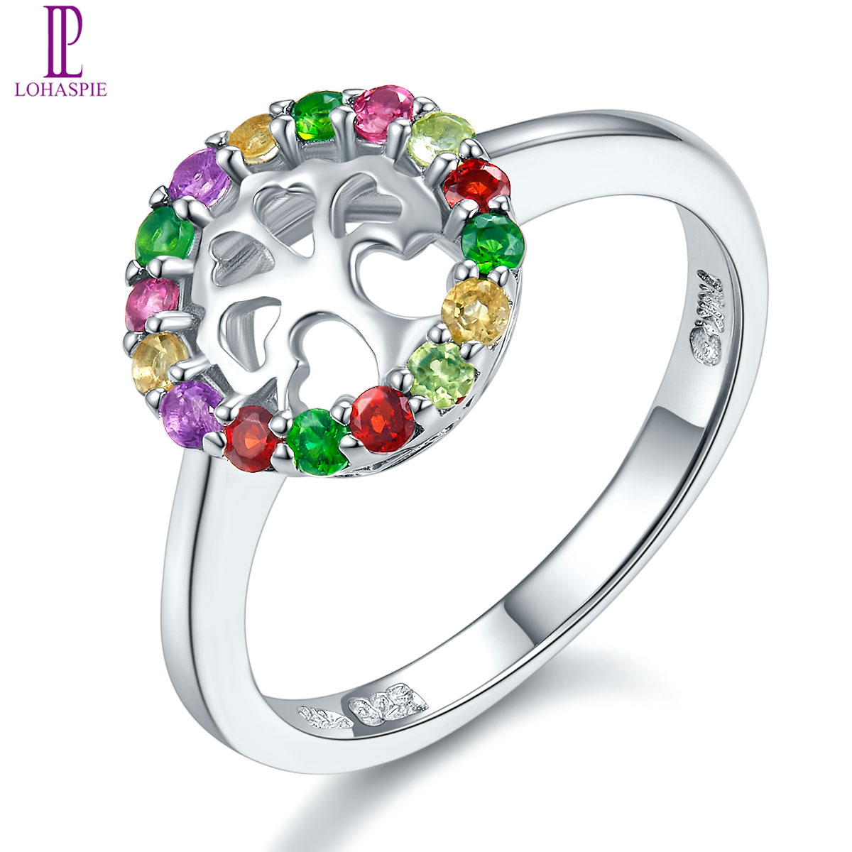 Cincin Nhẫn Perempuan Bạc 925 Chính Hãng Nhẫn Nhiều Màu Tự Nhiên Nhẫn Bạc Đá Quý Cho Perempuan Quà Tặng Trang Sức