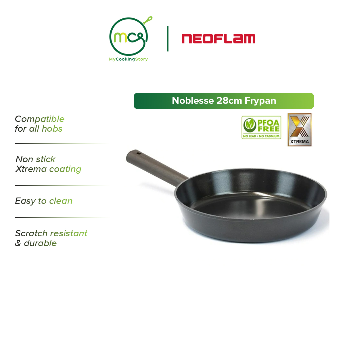 Gambar My Cooking Story   Neoflam Noblesse IH Aluminium Non Stick Frypan Xtrema Coating (28cm)