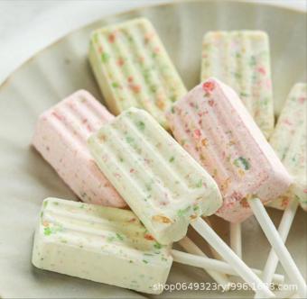 Combo 300g Kẹo mút nổ trái cây / Kẹo mút trái cây hình cây kem món ăn mới thơm hương vị sữa và trái cây siêu kute