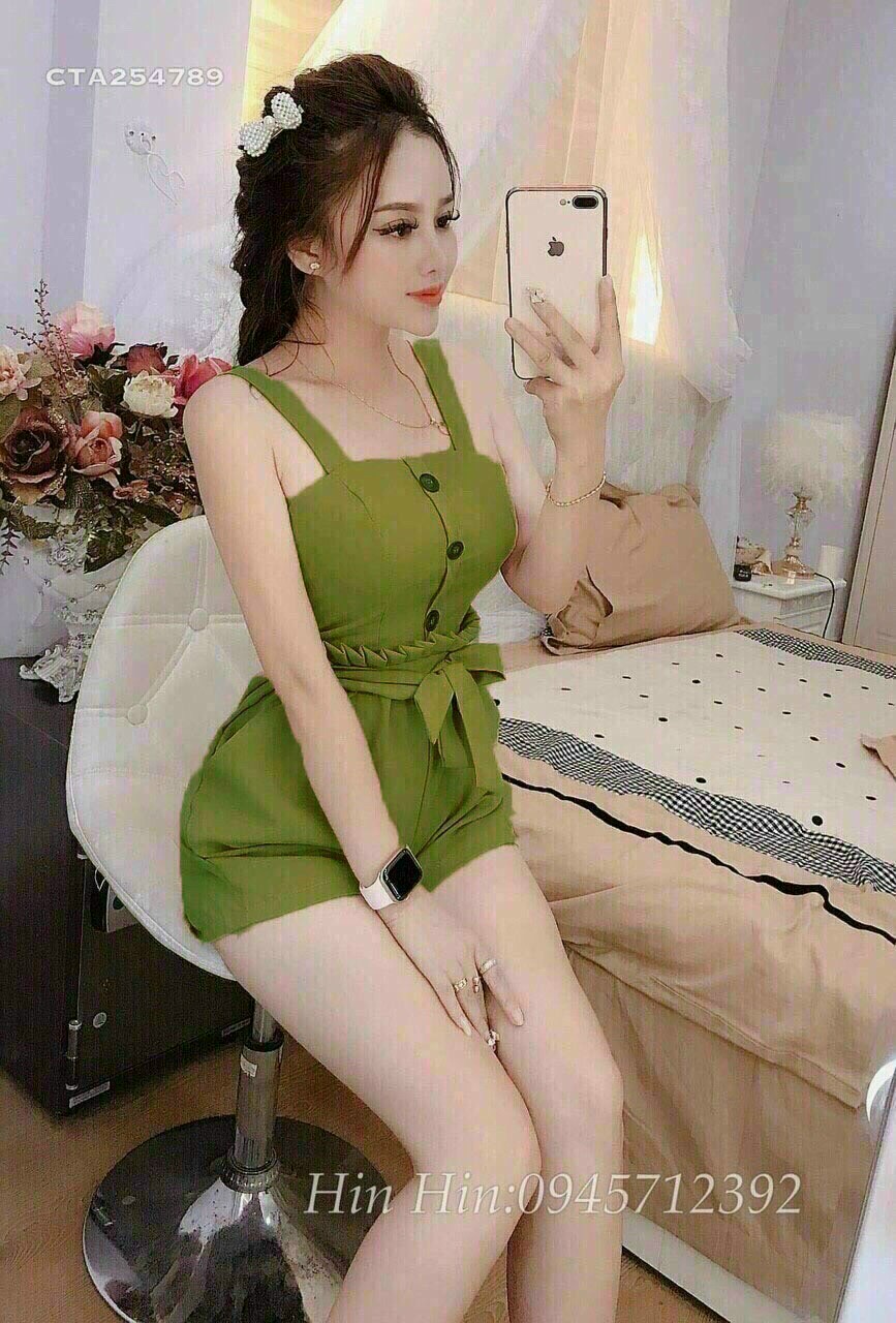 Set bộ 2 dây đùi xếp ly phối khuy siêu đẹp