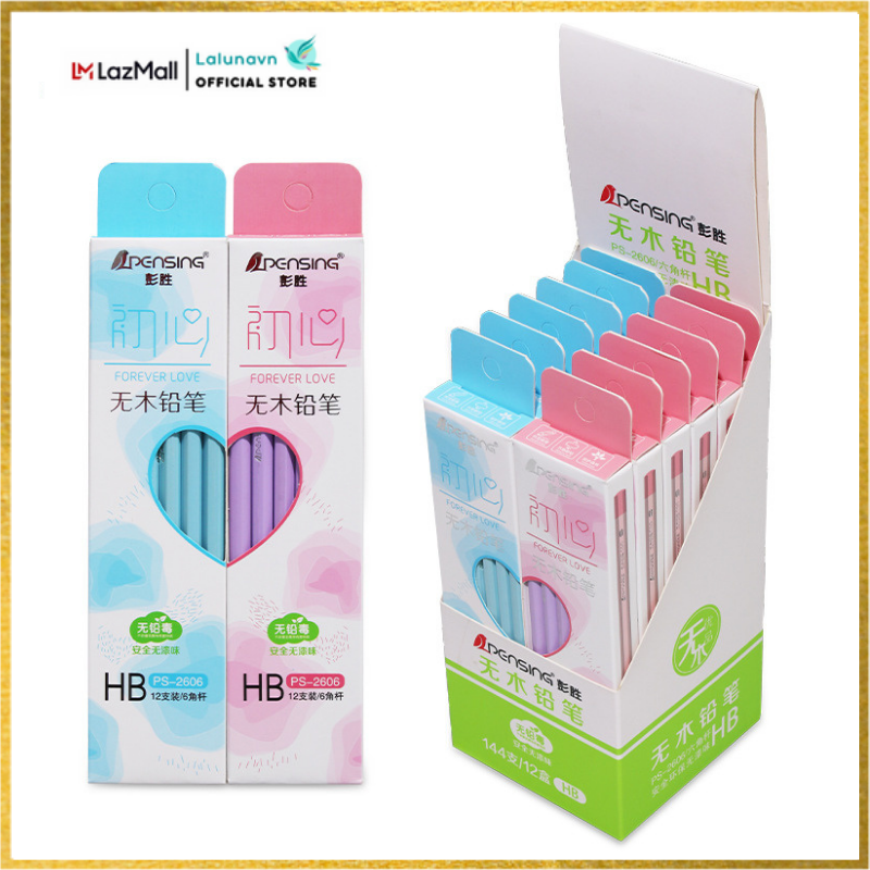 Bút chì lục giác - loại hb - 12 chiếc/hộp pensing - a48