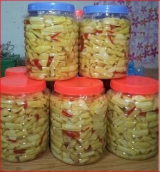 Măng rừng muối tỏi ớt - Đặc sản vùng  núi Tân Kỳ nghệ an