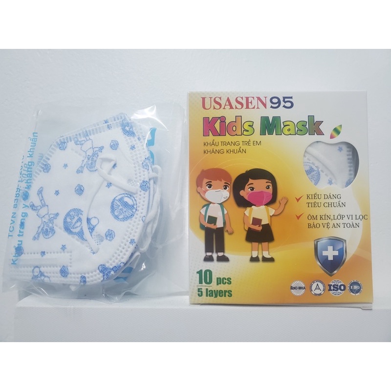 Khẩu trang kháng khuẩn trẻ em  USASEN 95 Kids Mask 1 hộp 10 cái