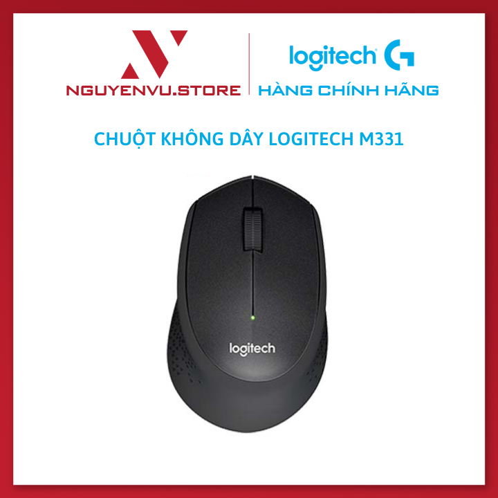 Chuột Không Dây Logitech M331 Silent Đen - Hàng Chính Hãng