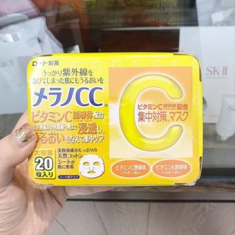 Hộp 20 miếng mặt nạ dưỡng trắng CC Melano Whitening Mask Nhật Bản