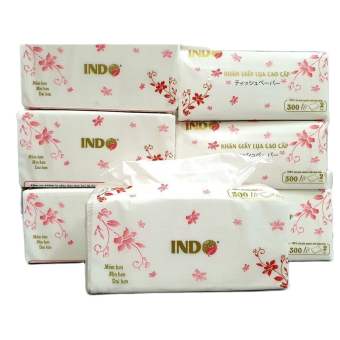 GIẤY ĂN LỤA RÚT CAO CẤP INDO 300 TỜ 2 LỚP