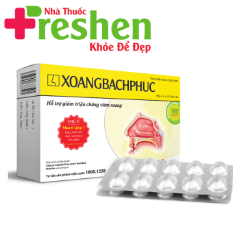 Thực phẩm bảo vệ sức khỏe Xoang Bách Phục giảm dứng bớt viêm xoang ( hộp 20 viên)