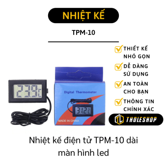 Nhiệt kế điện tử - Nhiệt kế điện tử dài 5m - Nhiệt kế đo nhiệt độ cơ thể hoặc môi trường - Nhiệt kế điện tử