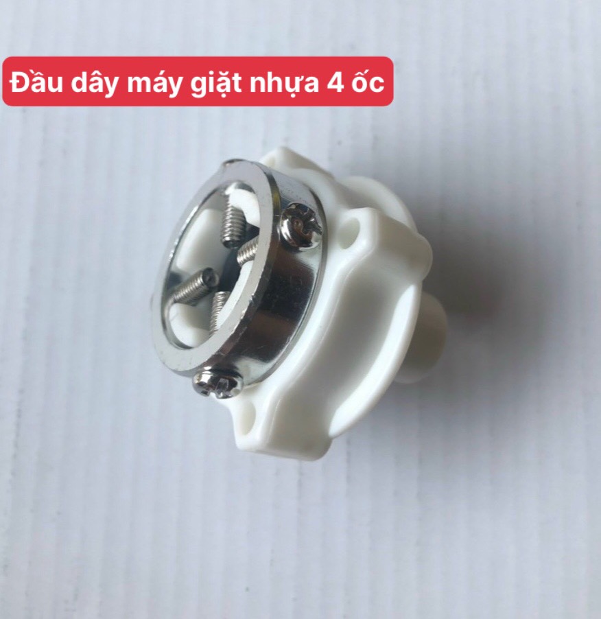 Đầu dây cấp nước máy giặt nhựa 4 ốc hàng đẹp