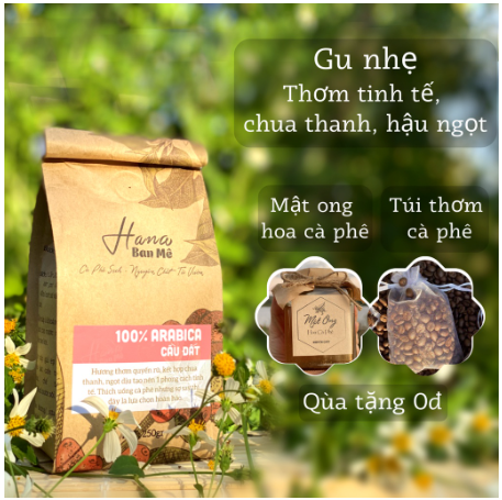 Cà phê nguyên chất, cà phê Arabica, Cầu Đất, chua thanh hậu ngọt, cà phê rang xay, cà phê hạt