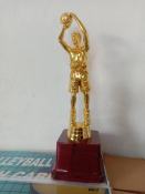 Basket Ball Plastic Mvp Trophy Awards 23cm Gold