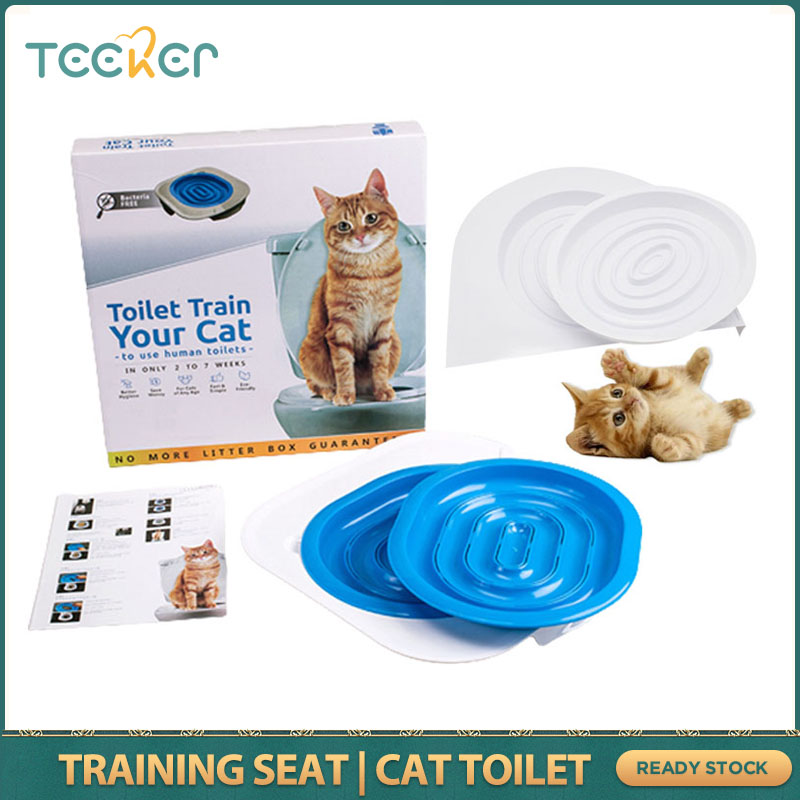 Teeker Cat Toilet Training Seat Professional Pet Litter Cleaning Lavatory Box Cats Training Pet Toilet Training Seat Tray Harga 82 Ringgit*Penghantaran Percuma