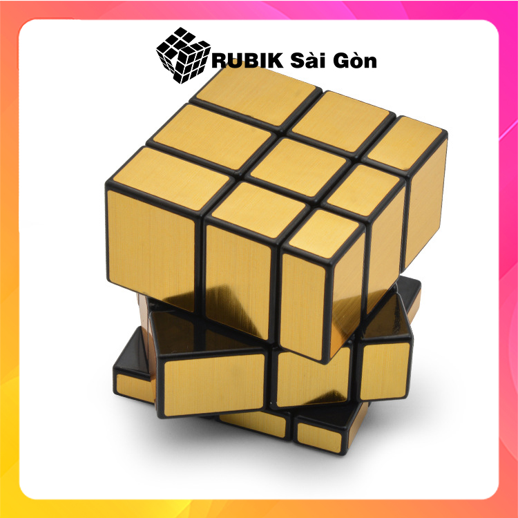 Rubik gương mạ vàng gold mirror - rubic ma thuật biến dạng - ru bíc biến thể moyu meilong - rubick kiểu dáng đẹp