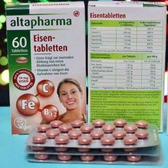 Viên Uống Bổ Sung Sắt 60V- xách tay Đức