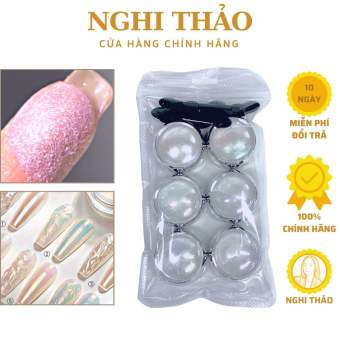 Bột tráng gương nail ánh ngọc trai  set 6 hũ