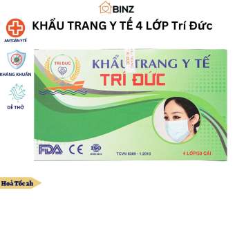 Khẩu Trang Y Tế 4 Lớp Chống Bụi Mịn Cao Cấp Dr.Np protect mask 50 Cái Hộp - BINZ