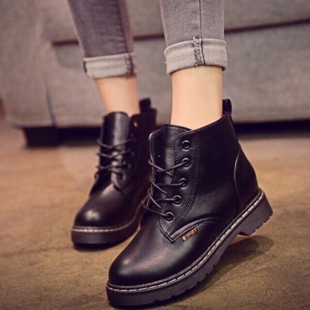 Giày boot cổ cao A86 (lẻ ssize nên sale)