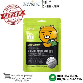 Kẹo dẻo giảm cân Gummy Diet táo gấu xanh Hàn Quốc giảm cân nhanh 3gx12 Viên Zavenci