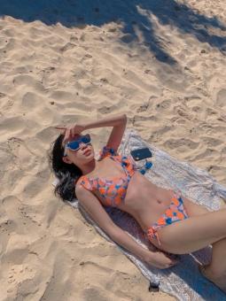 Bikini chip cánh tiên hoạ tiết trái cam xinh xắn