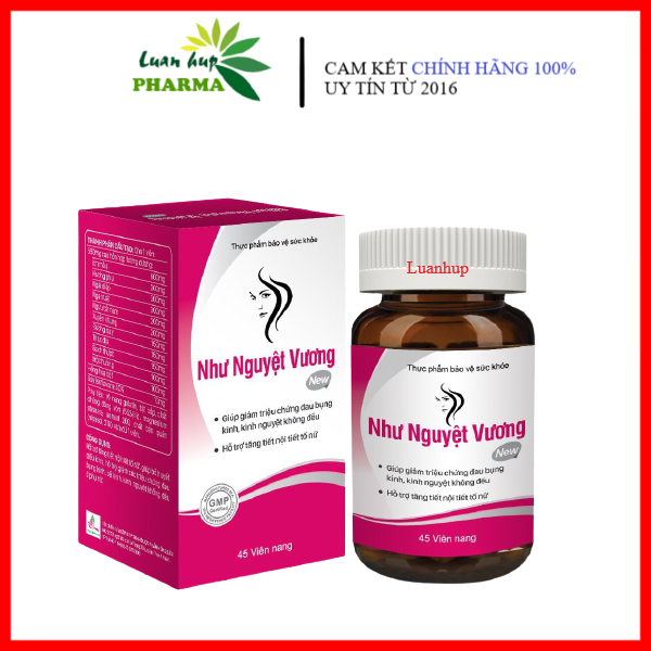 NHƯ NGUYỆT VƯƠNG NEW - Giúp điều hòa kinh nghiệt, cân bằng nội tiết, rối loạn kinh nghiệt... dùng cho đối tượng tiền mãn kinh