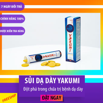 Sủi dạ dày Yakumi - Giảm đau ngay chỉ trong 24h kể từ khi sử dụng
