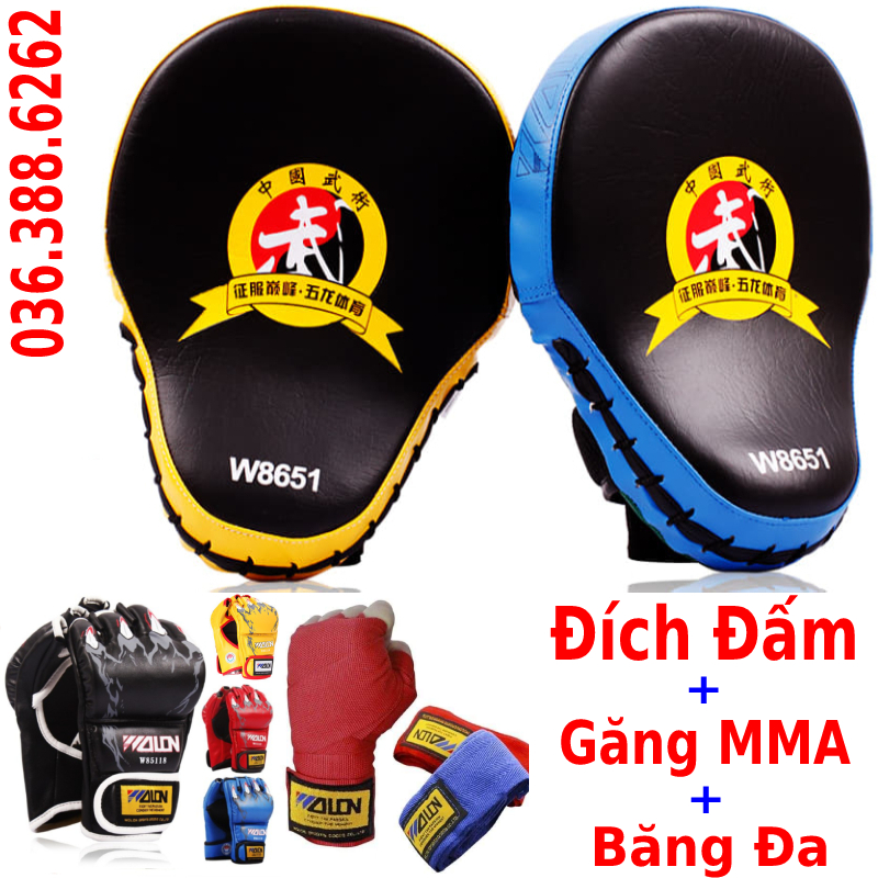 Combo Găng tay đấm bốc boxing BN + Đích Đấm Bốc Boxing BN Chính Hãng - Thiết bị tập boxing, trainning, sparring chuyên