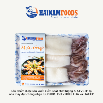 MỰC ỐNG NGUYÊN CON LÀM SẠCH HẢI NAM FOODS