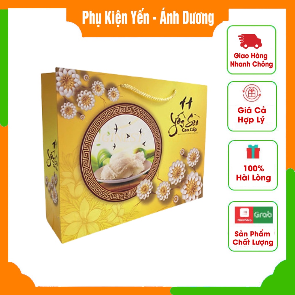 Bộ hộp quà giấy đựng yến sào cao cấp sang trọng đựng 100gr và 2 khay đựng đường dùng để làm quà tặng - phụ kiện yến ánh dương