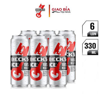 Lốc 6 Lon Bia Beck's Ice 330ml Bia Đức 100 % Lúa Mạch | Chính Hãng