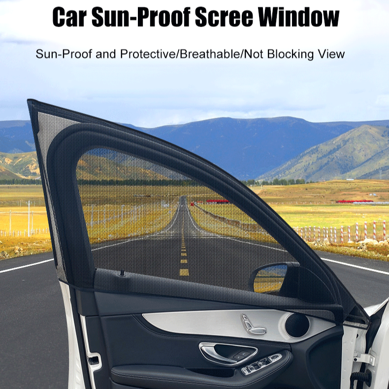 LICTIN 2PCS 42x38cm Car Sunshade Film Sunscreen UV Protection