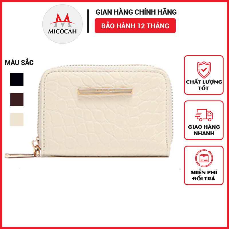 Ví Nữ Mini Cầm Tay Chính Hãng MICOCAH Phối Vân Da Rắn Nhỏ Gọn Nhiều Ngăn Tiện Dụng Da Cao Cấp Cực Đẹp Giá Rẻ MC49 - Micocah Mall