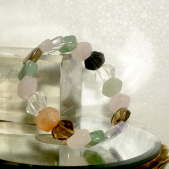 Vòng đeo tay-Lắc đeo tay đá mã não ngũ sắc