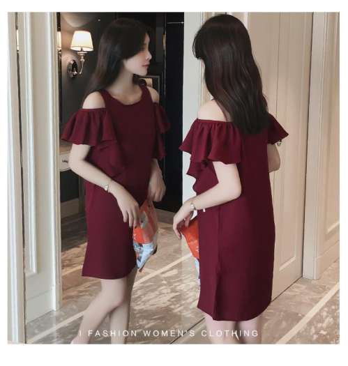 Đầm Suông Khoét Vai