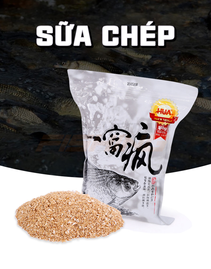 Mồi câu cá Sữa Chép HUA 350g chuyên câu cá chép hàng chính hãng HUA