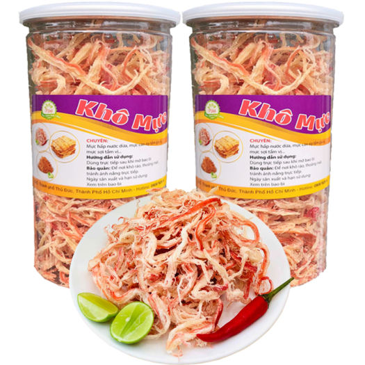 KHÔ MỰC XÉ SỢI HẤP NƯỚC DỪA - HŨ 200G ( MÓN ĂN VẶT GIÁ RẺ)