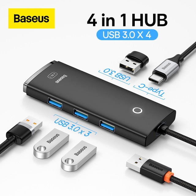 Hub mở rộng chuyển đổi kết nối type c sang usb a baseus lite series
