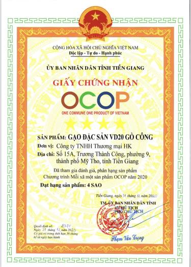 Gạo đặc sản VD 20 Gò Công túi 10 kg