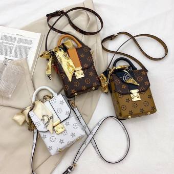 Túi hộp LV đựng điện thoại kem nơ phong cách Hàn Quốc